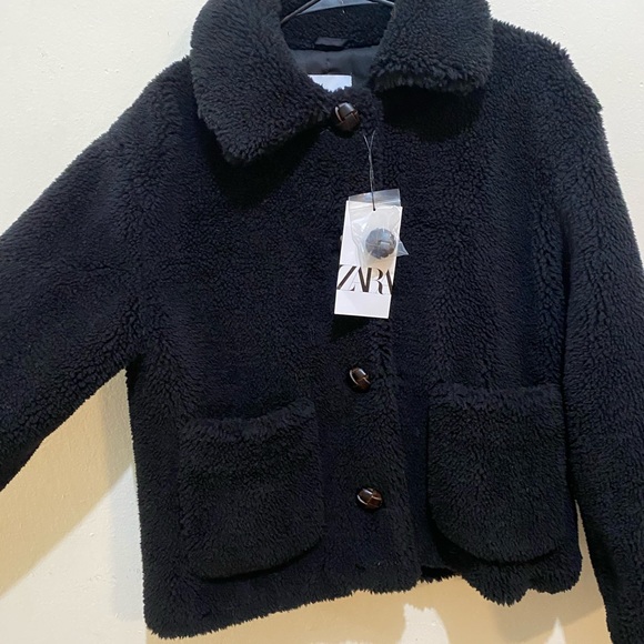 Zara short teddy coat - Picture 2 of 2
